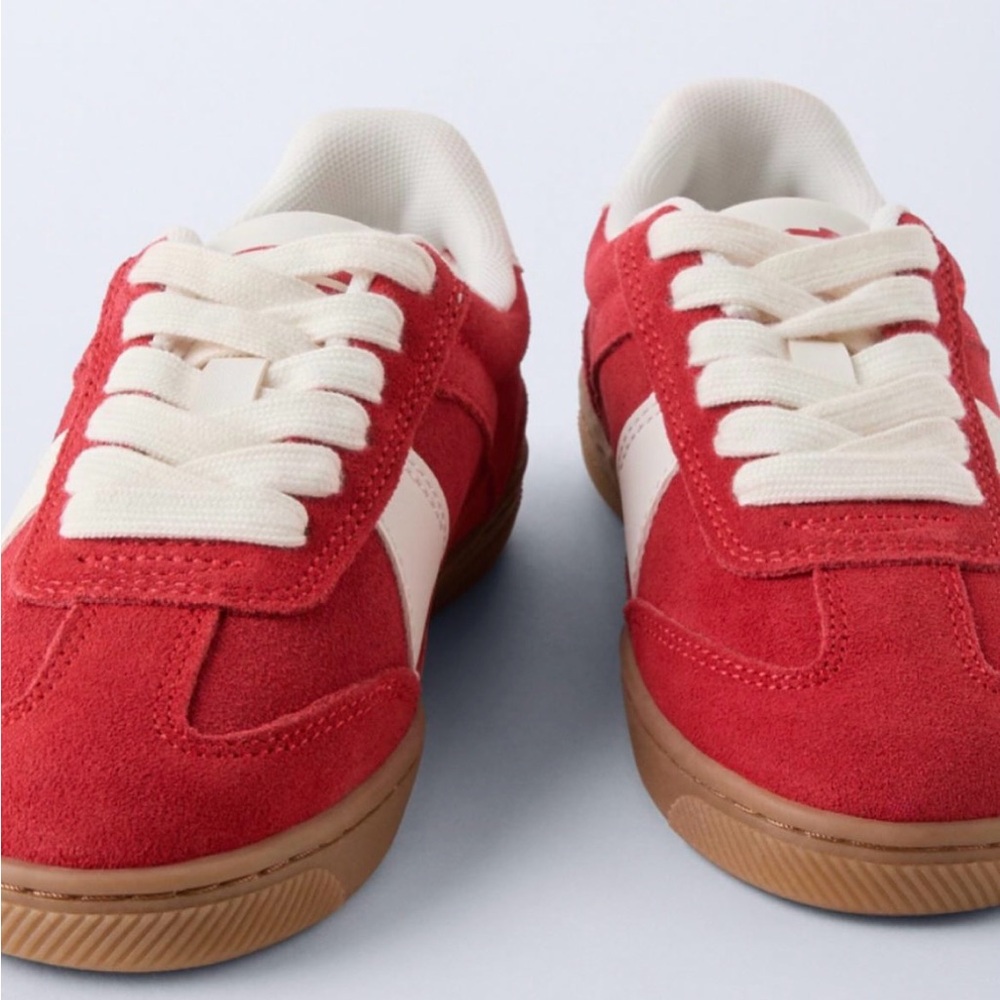 Zara Red and White Sneakers